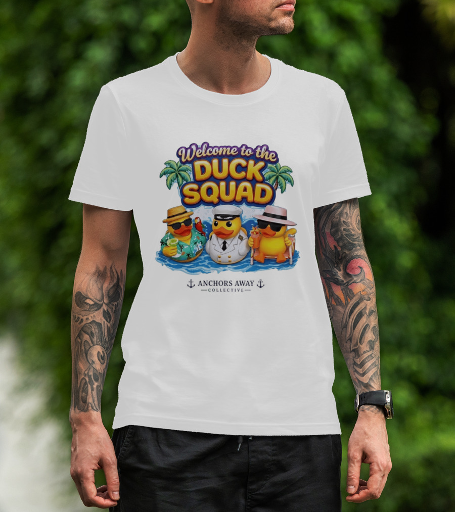Welcome To The Duck Squad Anchors Away Collective Tropical Adventure T-Shirt