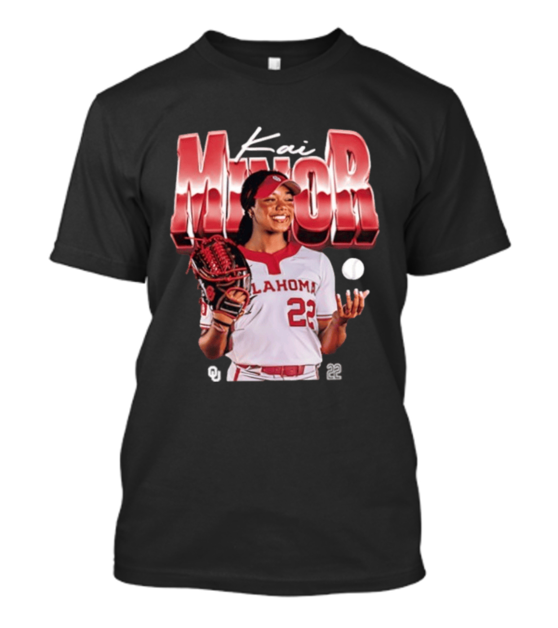 Kai Minor Oklahoma 22 Sooners Softball Player T-Shirt