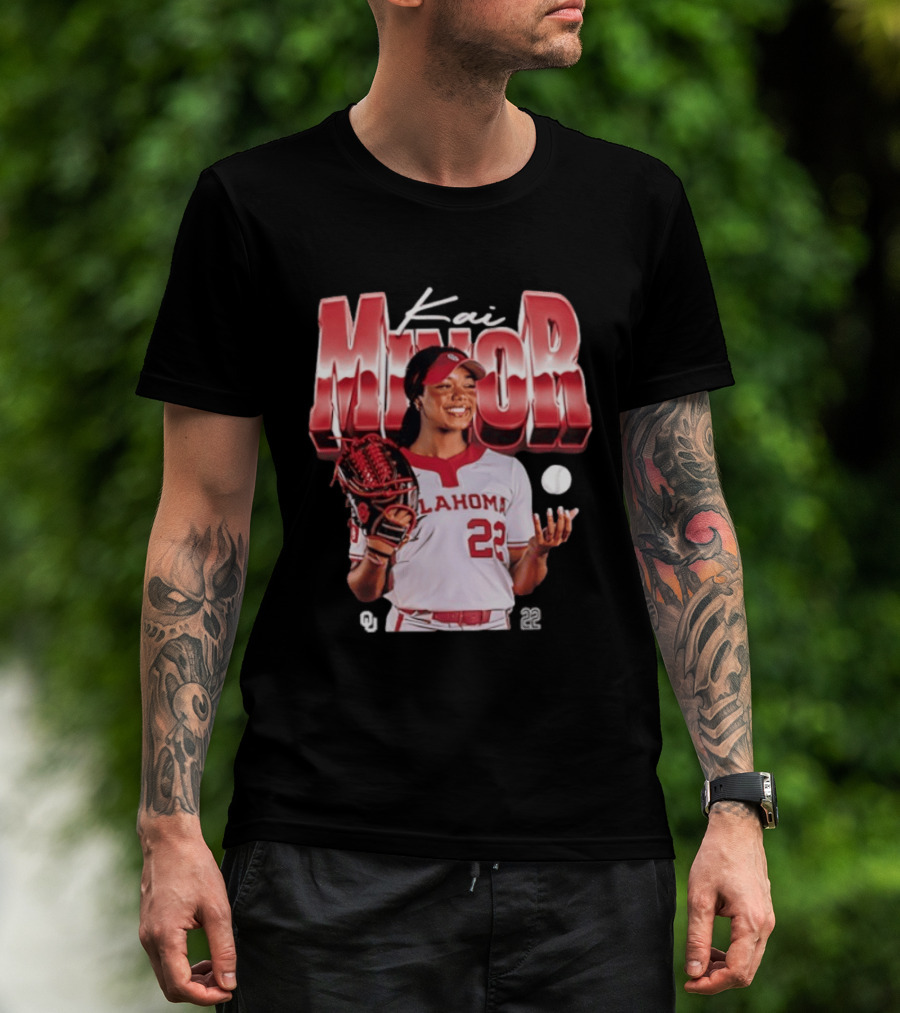 Kai Minor Oklahoma 22 Sooners Softball Player T-Shirt