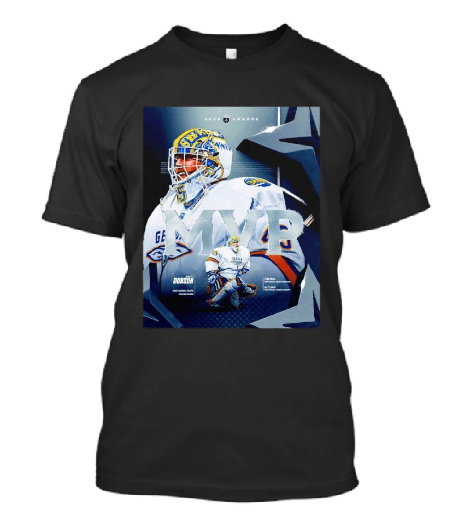 Brett Dobson Georgia Swarm MVP 2026 Awards Lacrosse Triumph T-Shirt