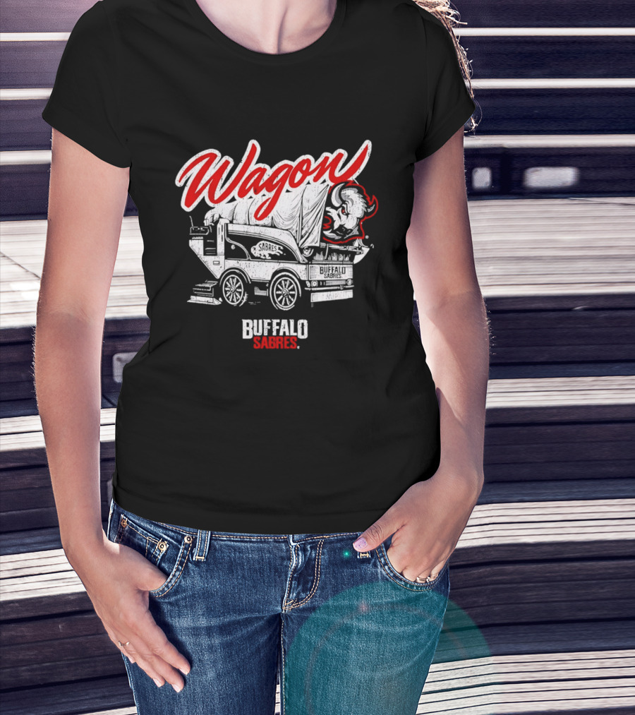 Buffalo Sabres Wagon Defender Retro Team Spirit T-Shirt