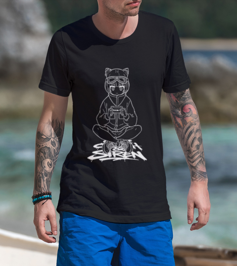 Lost Frog Ccs4 Cat Eared Gamer With Console T-Shirt