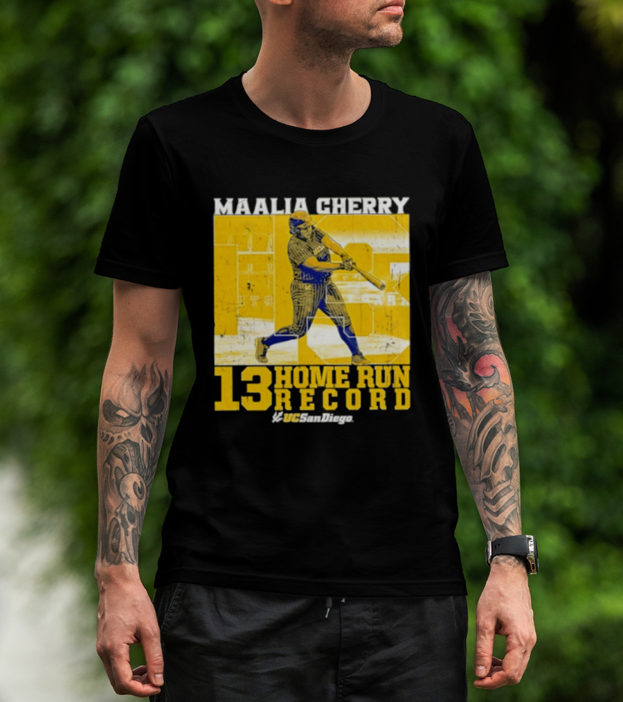 Maalia Cherry UC San Diego 13 Home Run Record T-Shirt