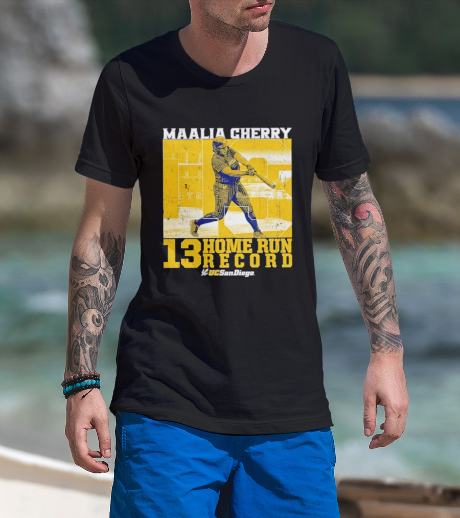 Maalia Cherry UC San Diego 13 Home Run Record T-Shirt