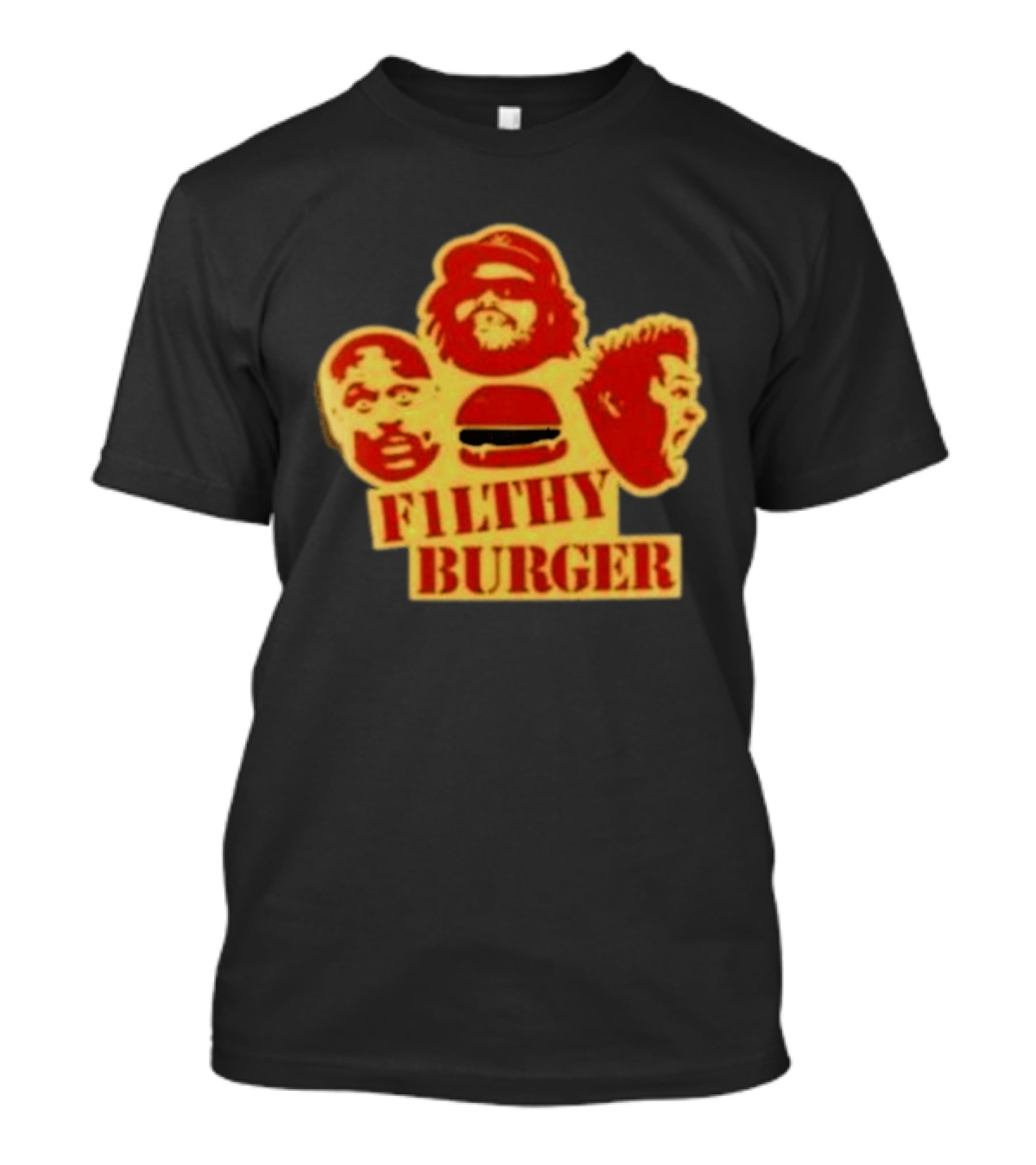 Filthy Burger Faces Iconic Humorous Expression Trio T-Shirt