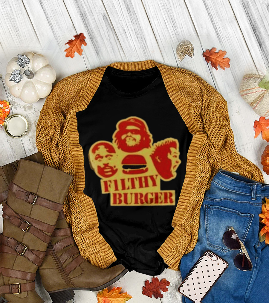 Filthy Burger Faces Iconic Humorous Expression Trio T-Shirt