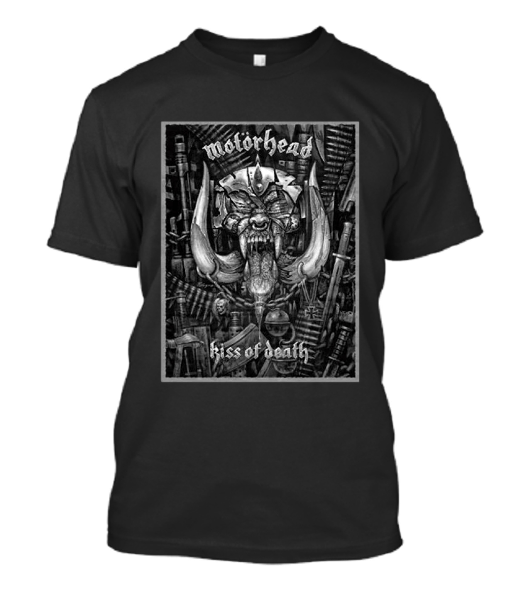 Motorhead Kiss Of Death Skull War T-Shirt
