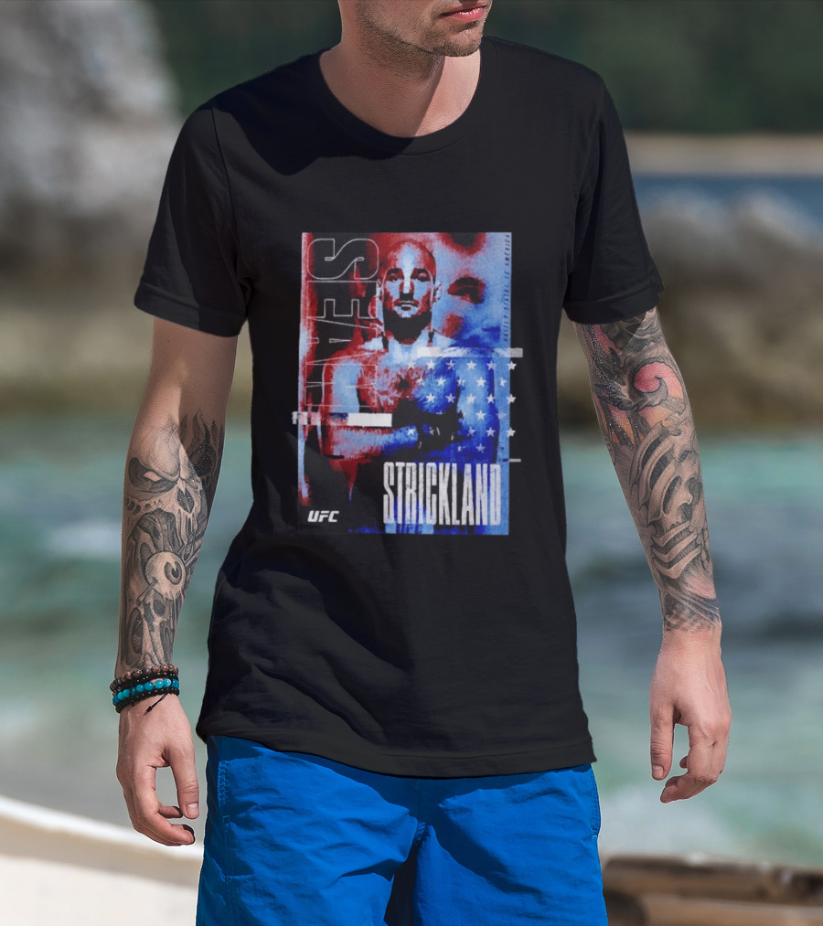 Sean Strickland UFC Fighter American Flag T-Shirt