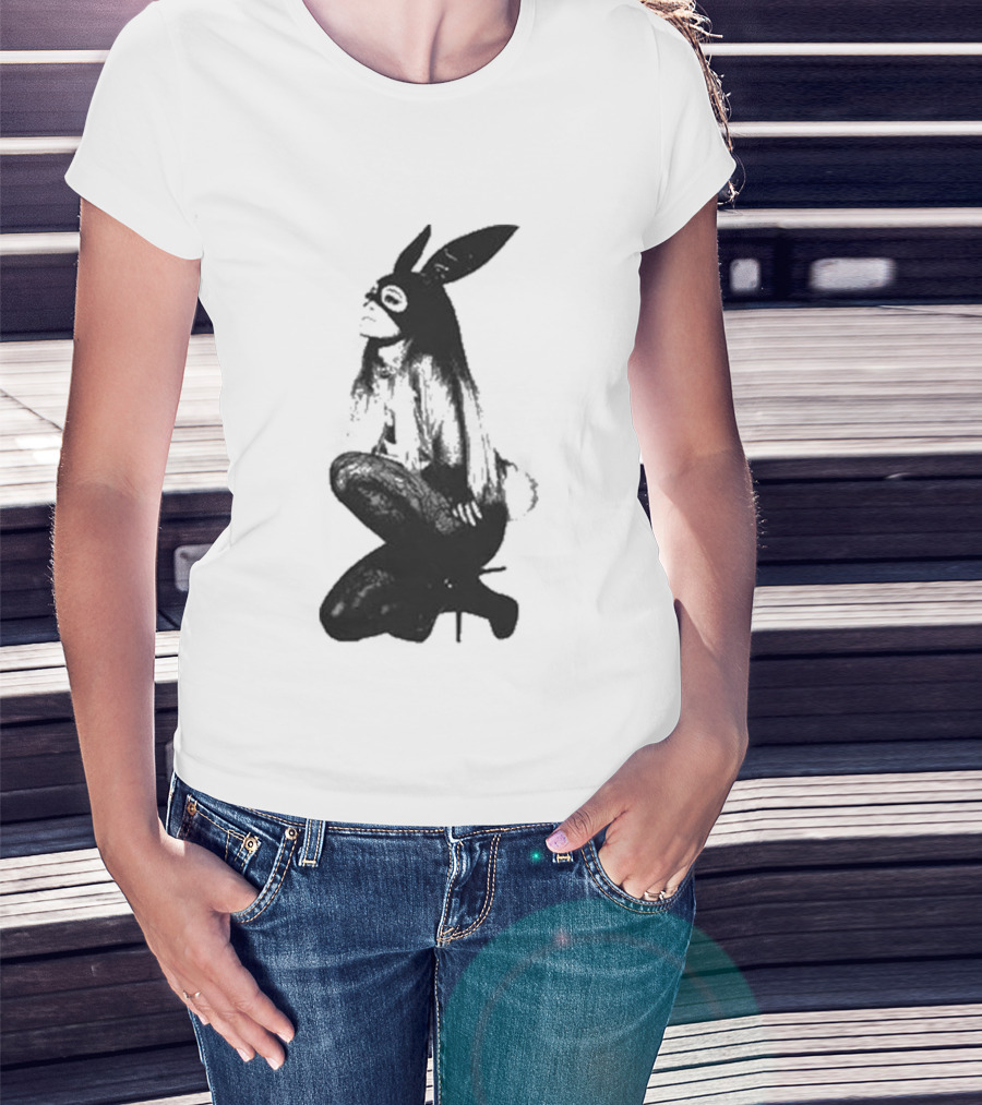Ariana Grande Dangerous Woman 10 Crewneck Bunny Mask T-Shirt