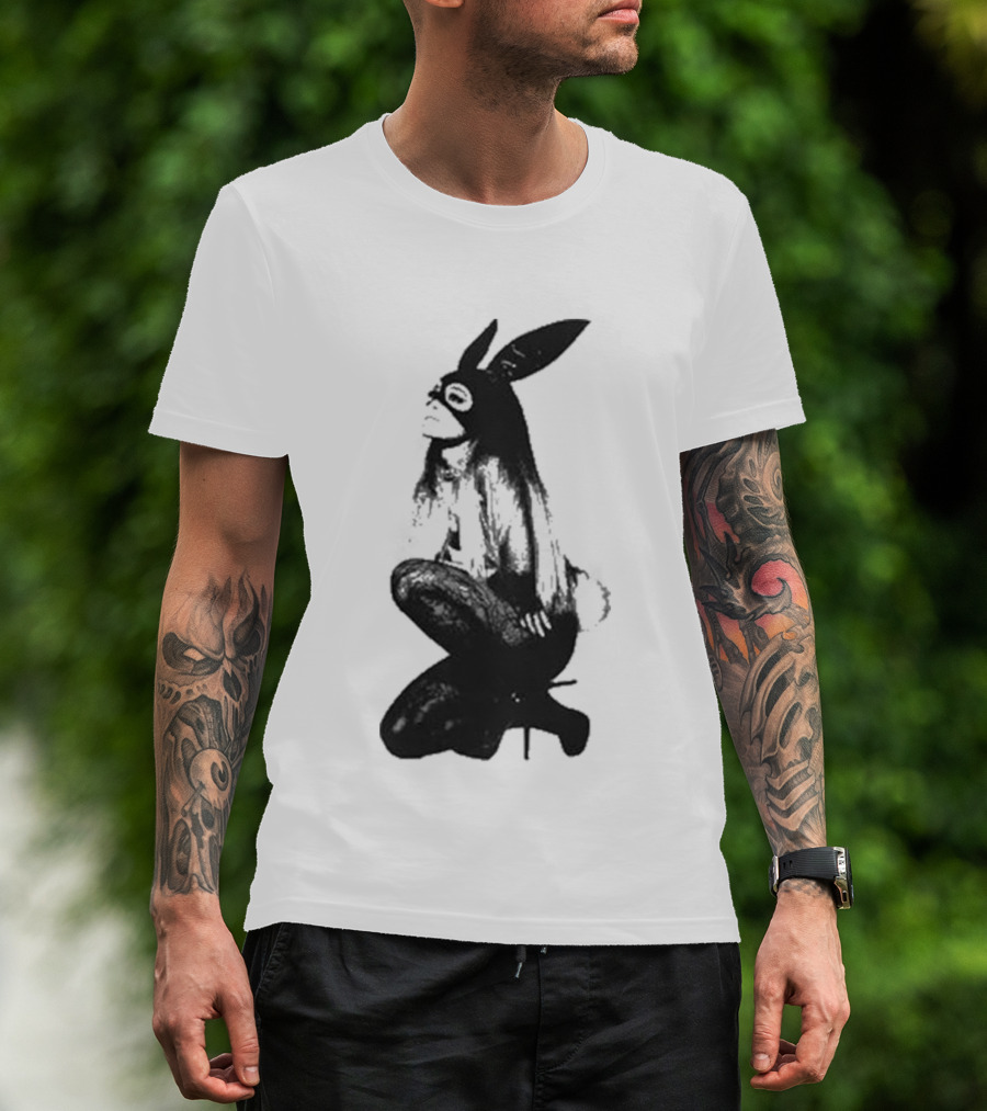 Ariana Grande Dangerous Woman 10 Crewneck Bunny Mask T-Shirt