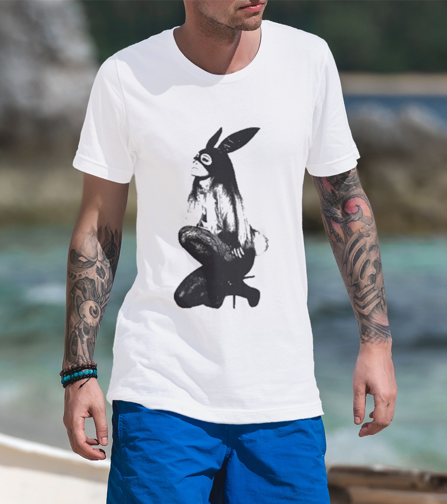 Ariana Grande Dangerous Woman 10 Crewneck Bunny Mask T-Shirt