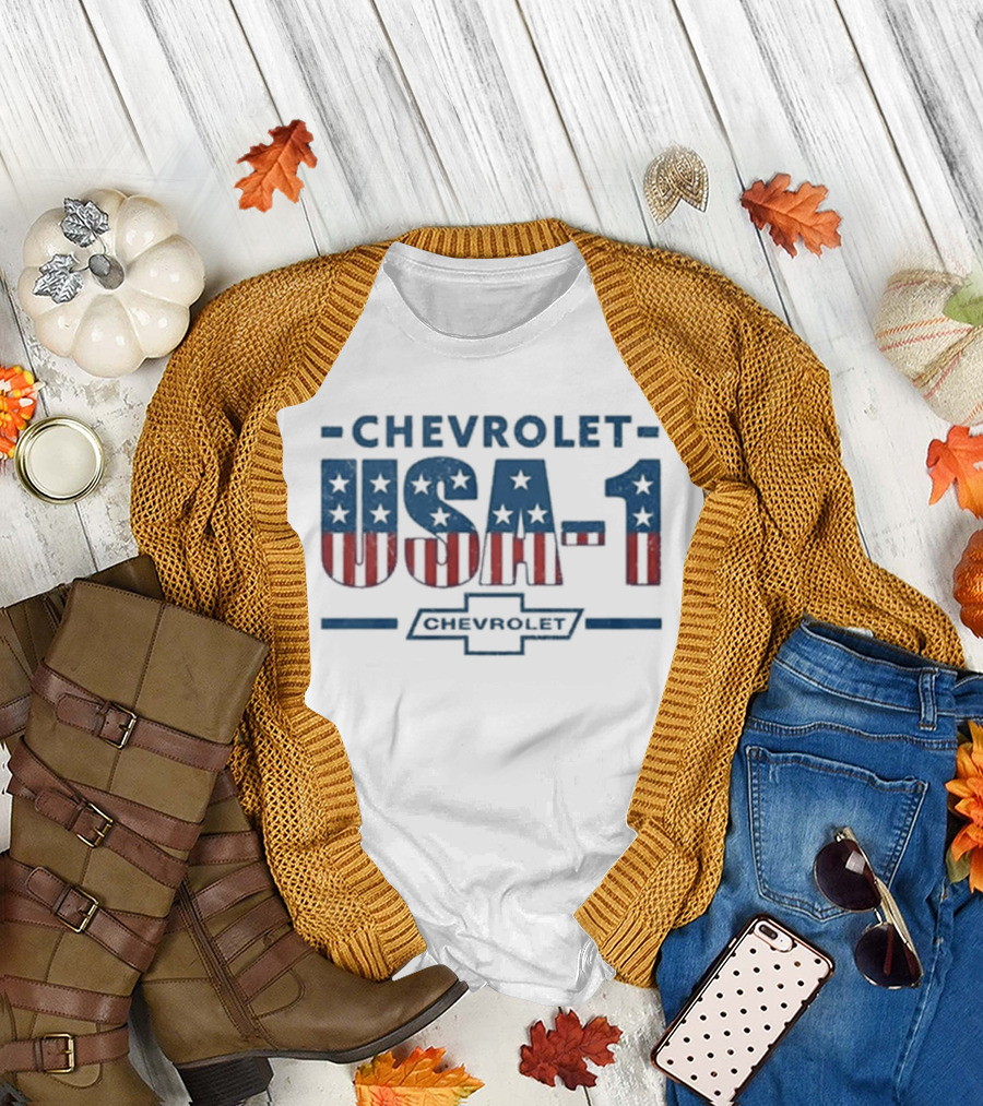 Chevrolet USA 1 American Flag Stars and Stripes T-Shirt