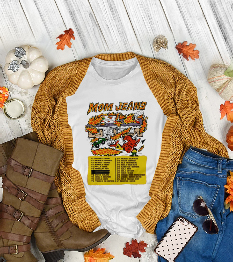 Mom Jeans Fire House Tour Dates with Dog and Devil T-Shirt