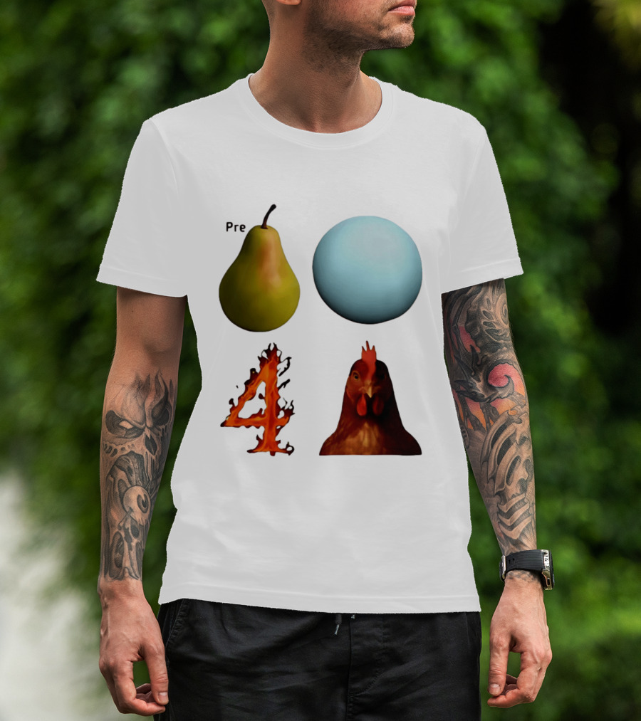 Prepare Pear Sphere Flame 4 Chicken T-Shirt