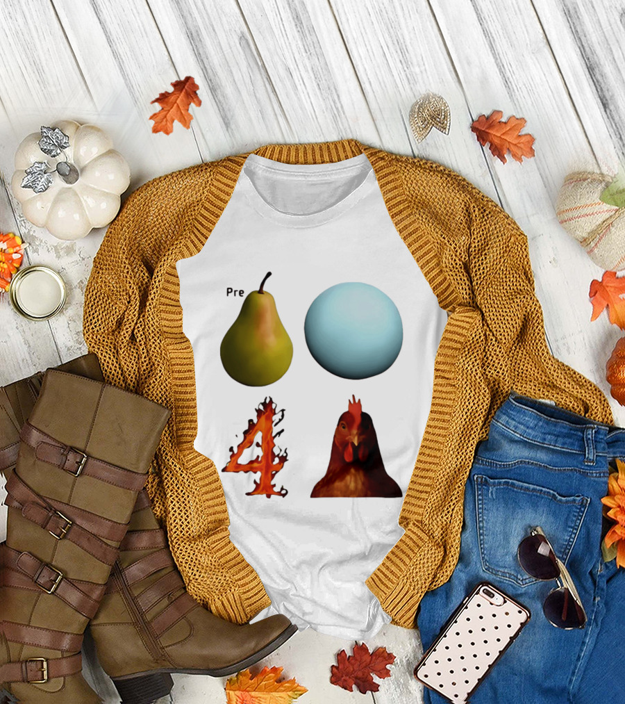 Prepare Pear Sphere Flame 4 Chicken T-Shirt