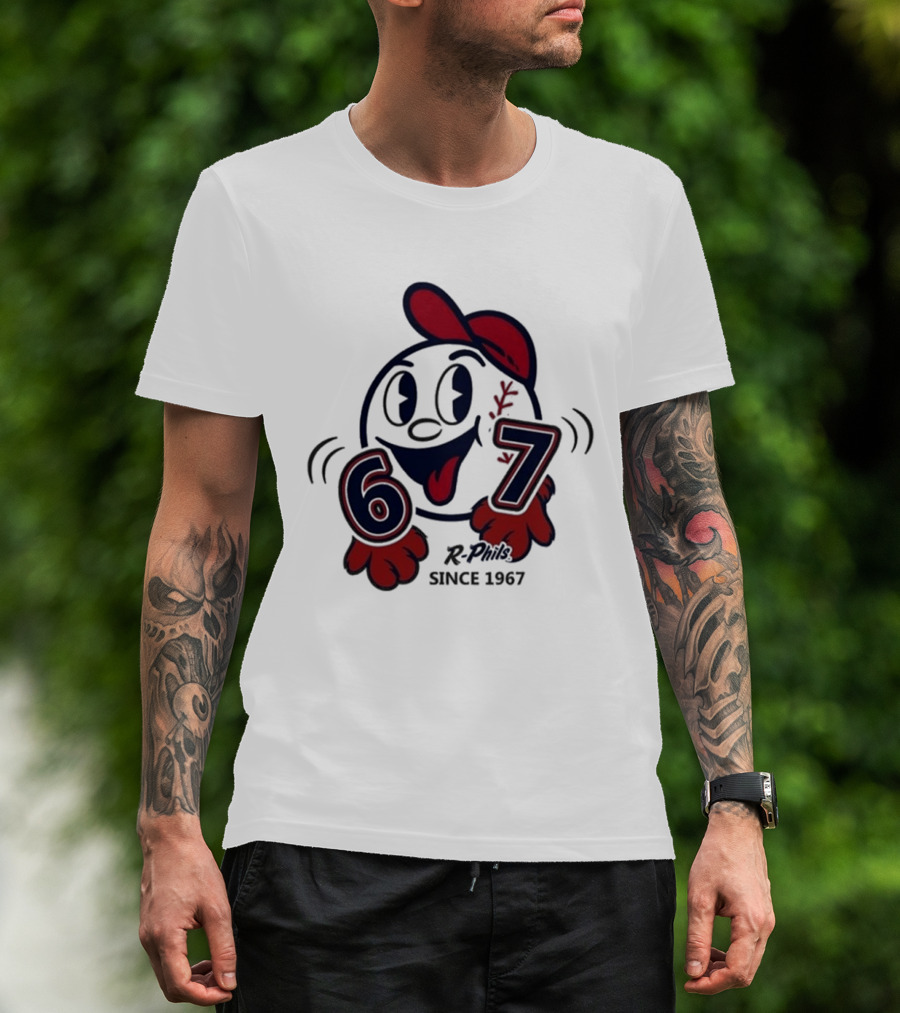 Reading Fightin Phils R Phils Character 67 Since 1967 T-Shirt