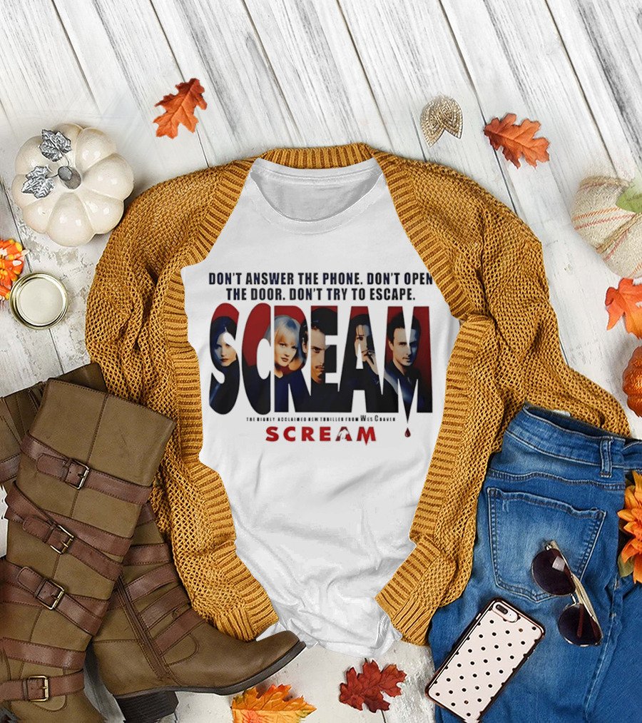 Scream Don't Answer the Phone Don't Open the Door Don't Try to Escape Wes Craven T-Shirt
