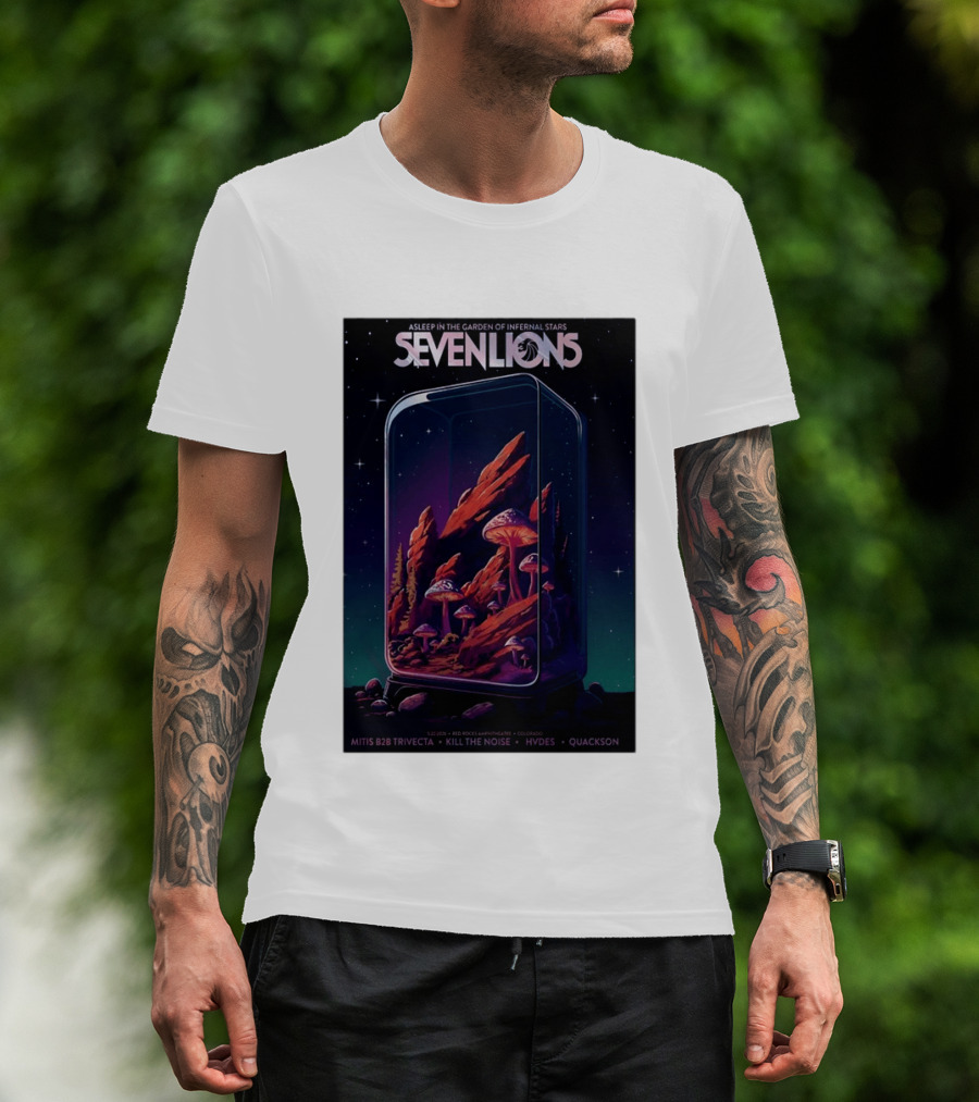 Seven Lions Asleep In The Garden Of Infernal Stars Red Rocks Amphitheatre May 22 2026 T-Shirt