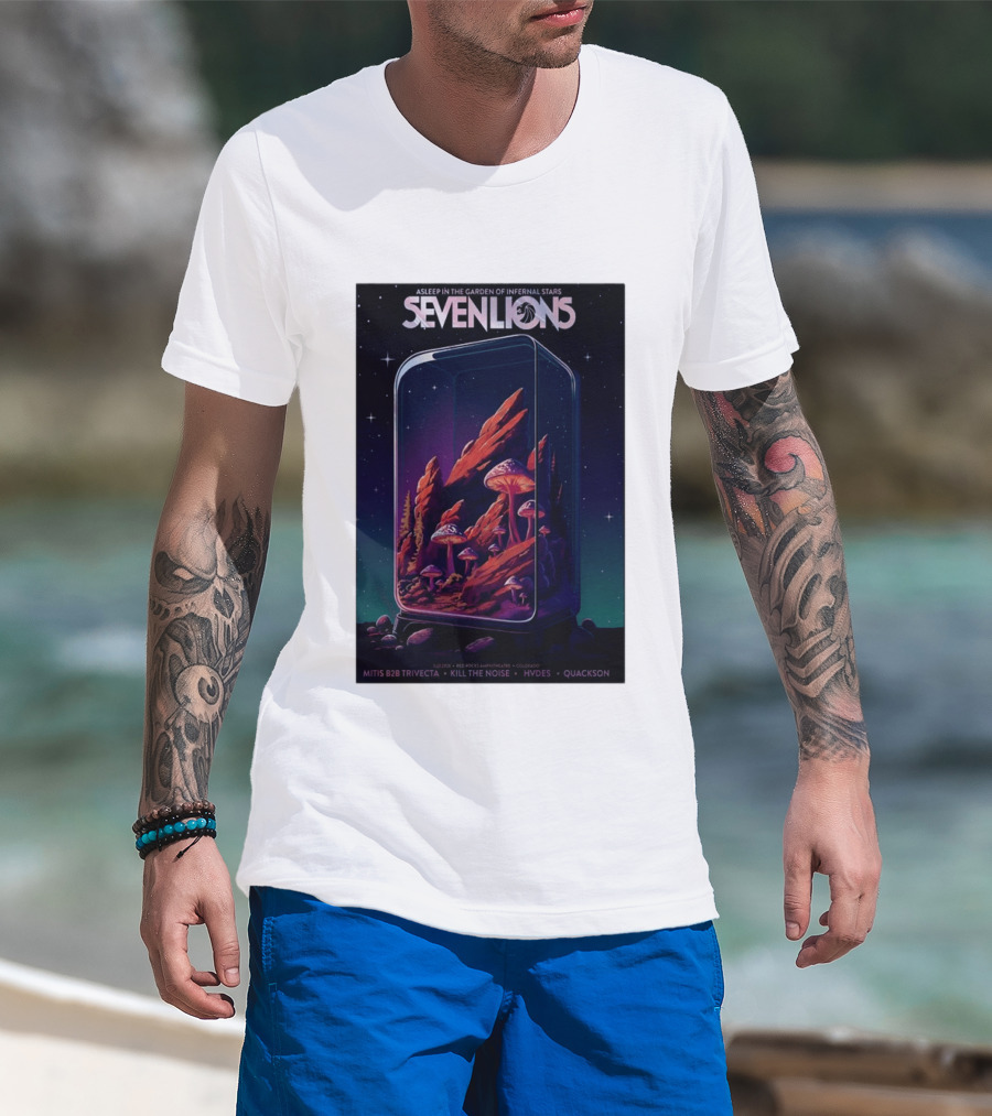 Seven Lions Asleep In The Garden Of Infernal Stars Red Rocks Amphitheatre May 22 2026 T-Shirt