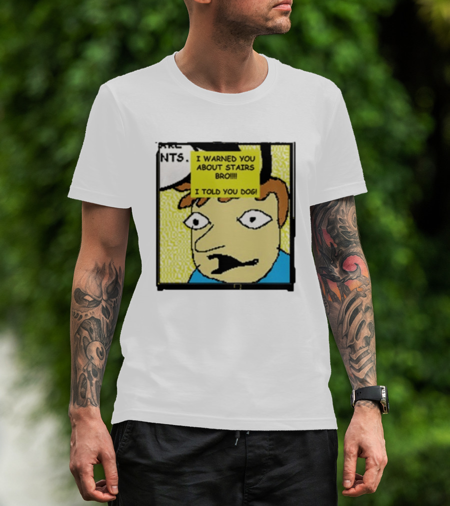 I Warned You About Stairs Bro I Told You Dog Meme Comic Panel T-Shirt