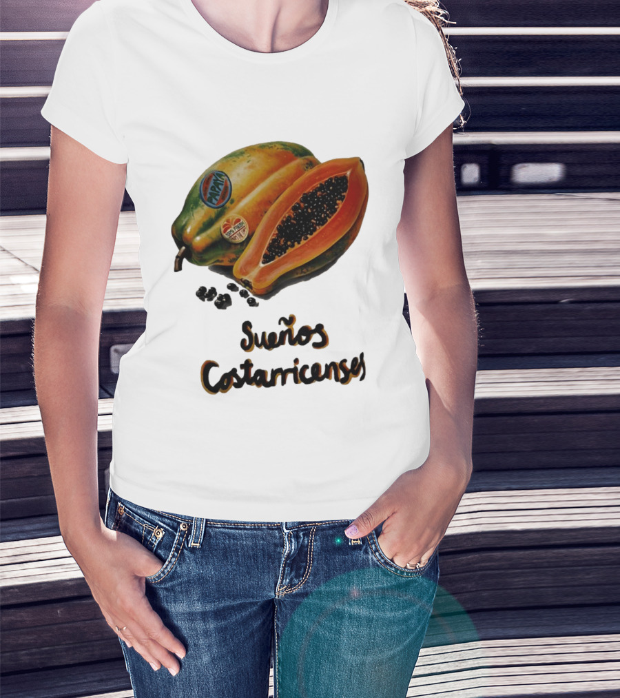 Sueños Costarricenses Papaya Pura Vida Tropical Fruit Dreams Costa Rican T-Shirt
