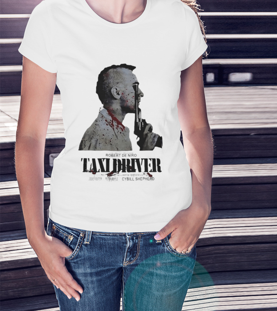 Taxi Driver Robert De Niro Travis Bickle Mohawk Gun Blood Splatter T-Shirt