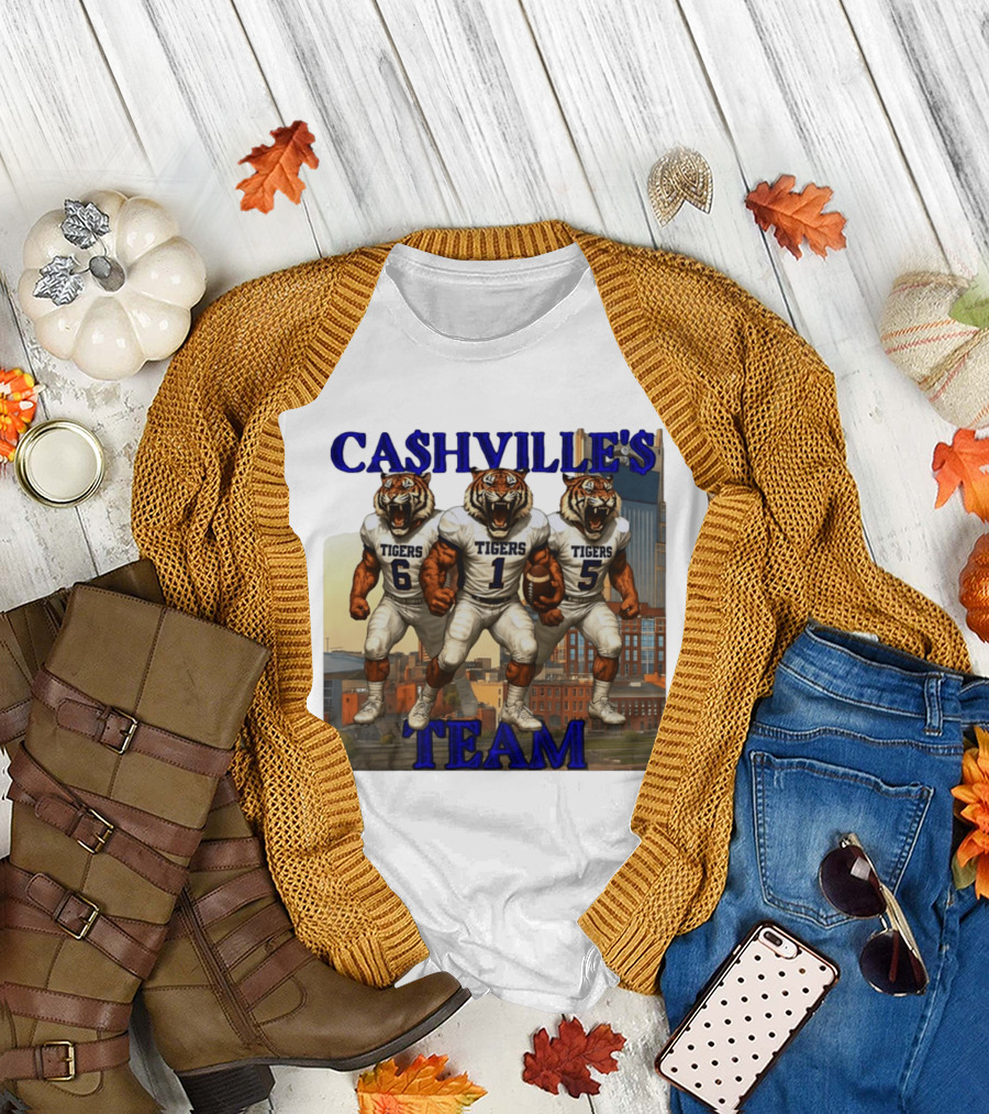 Cashville's Team Tennessee State Tigers Football Trio T-Shirt
