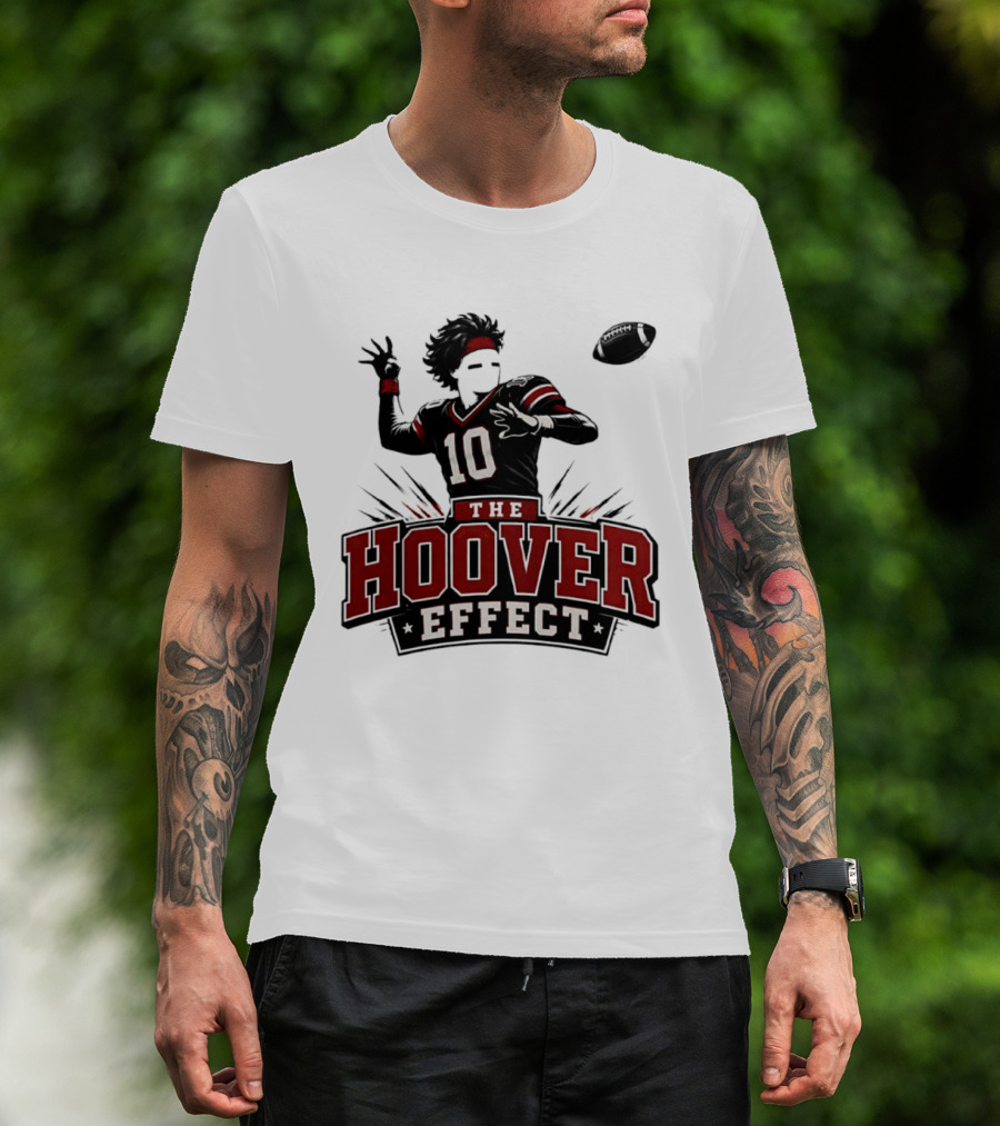 The Hoover Effect Football Player 10 Throwing Action T-Shirt