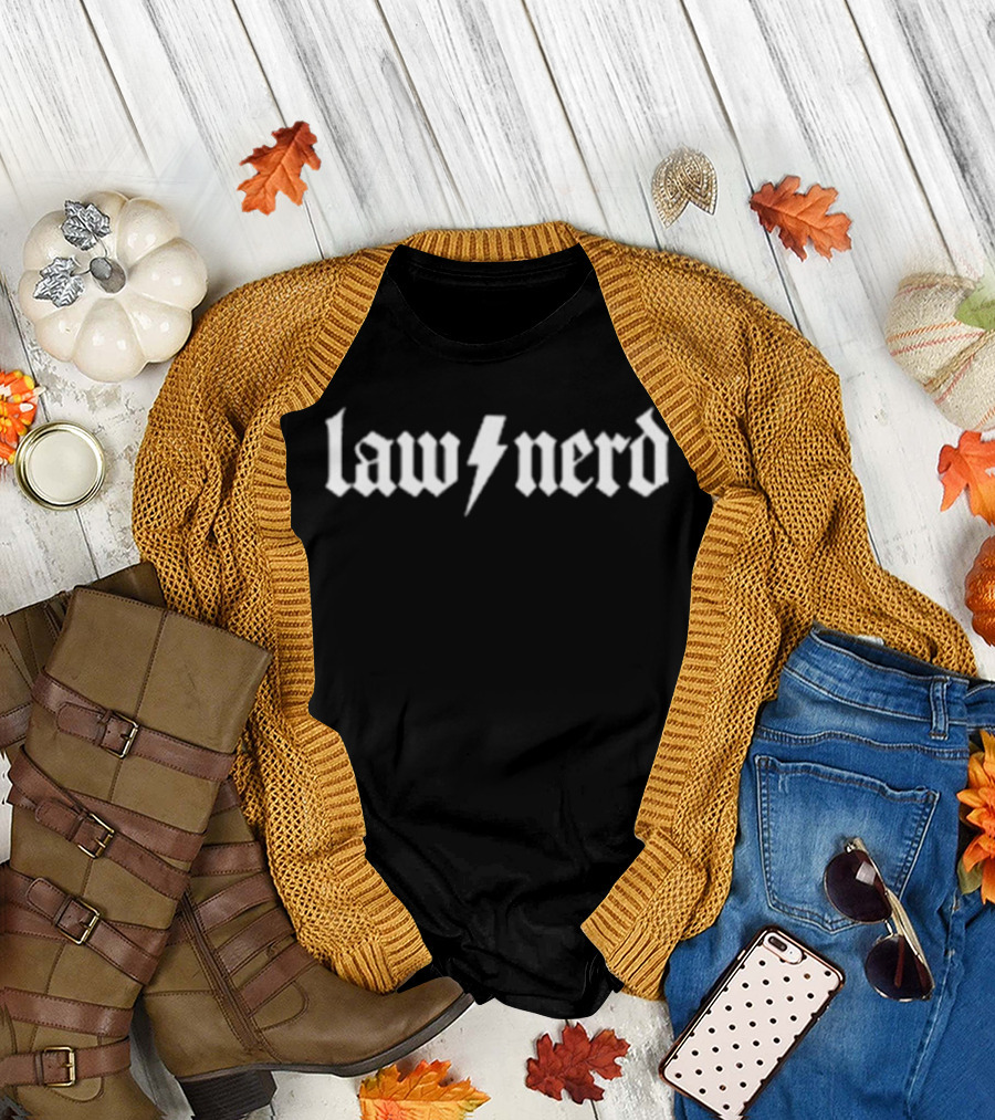 Law Nerd Tour Docket 2026 Lightning Font T-Shirt
