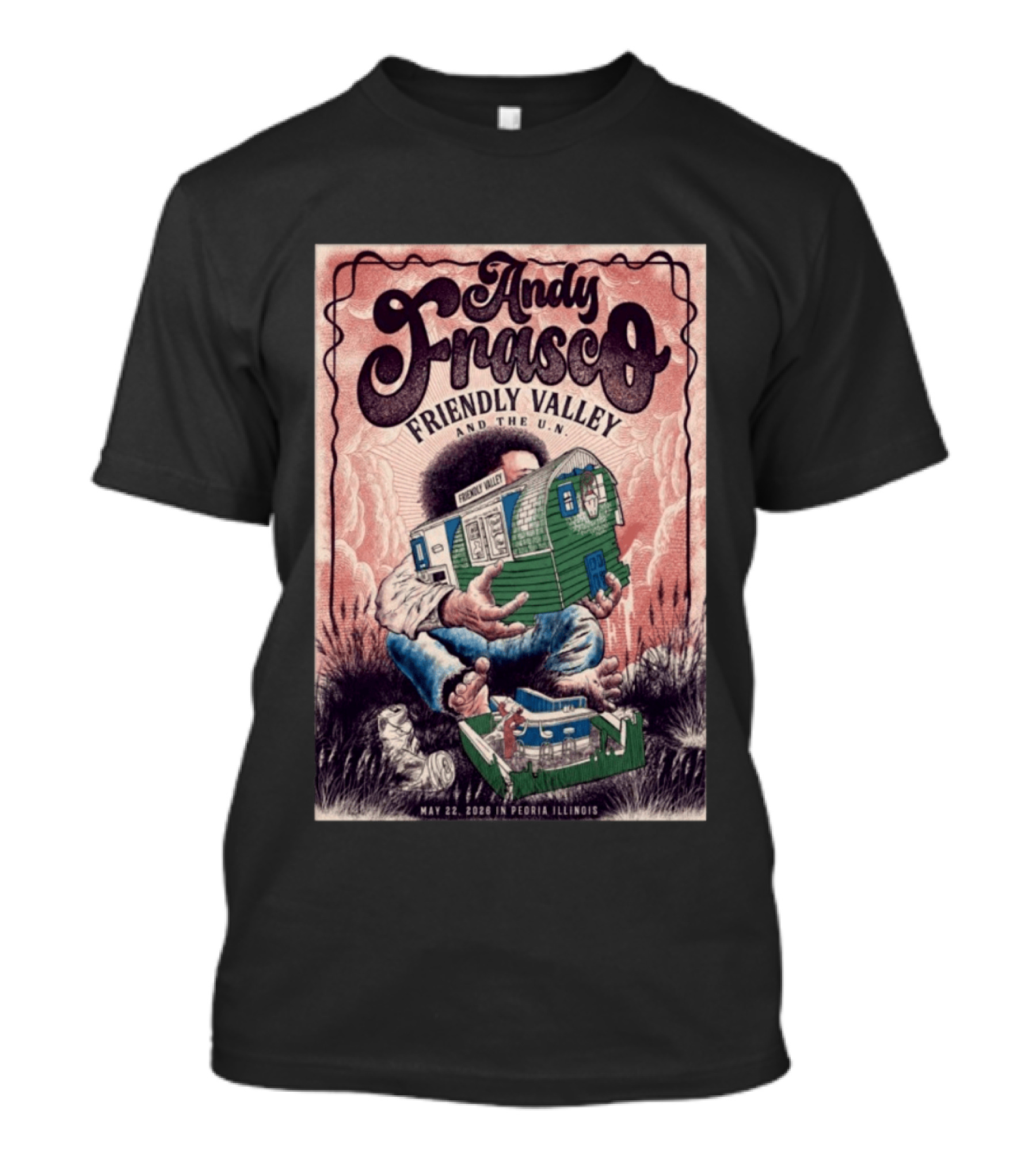 Andy Frasco Friendly Valley And The U.N. May 22 2026 Peoria Illinois T-Shirt
