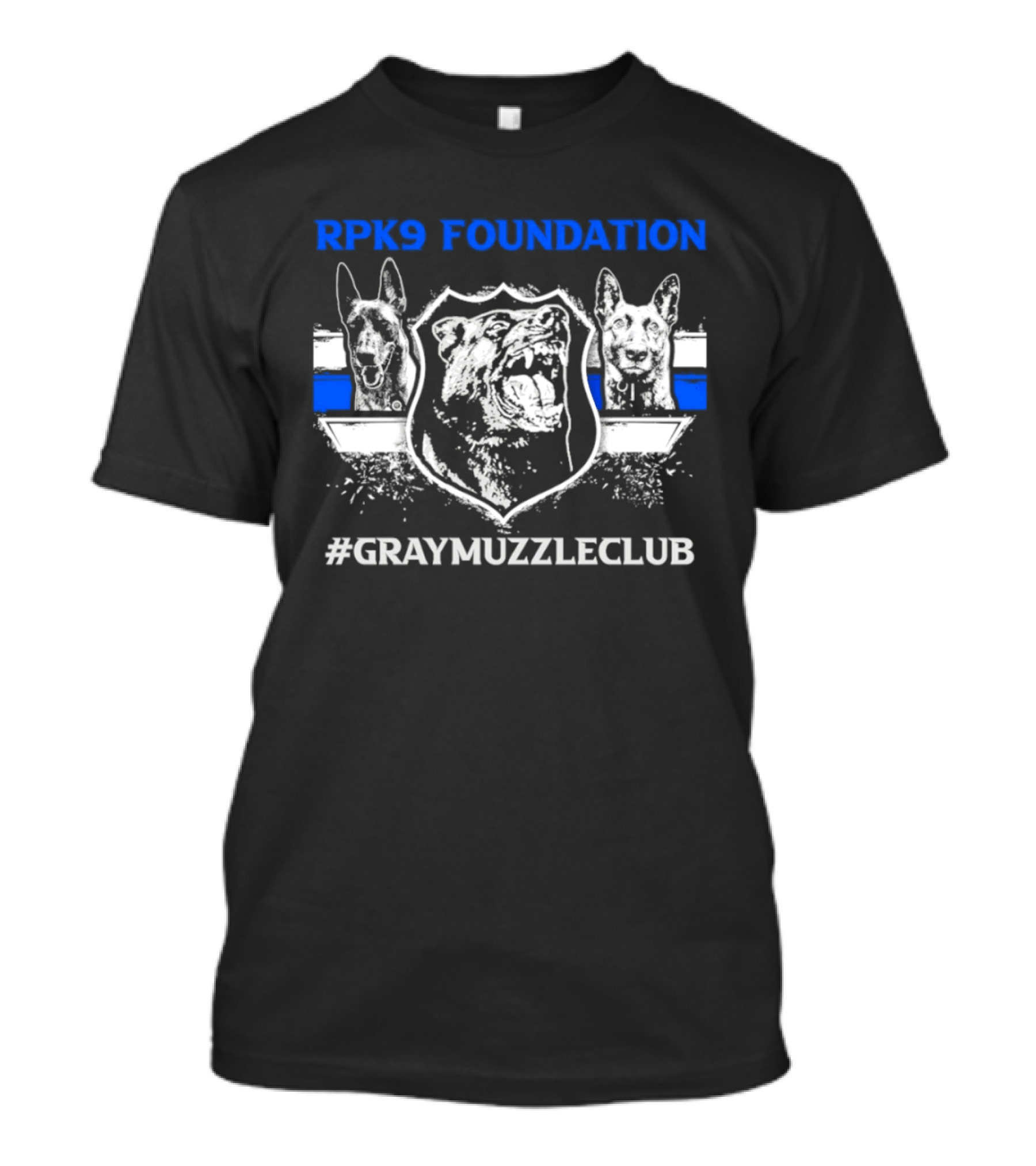 RPK9 Foundation Belgian Malinois Gray Muzzle Club T-Shirt