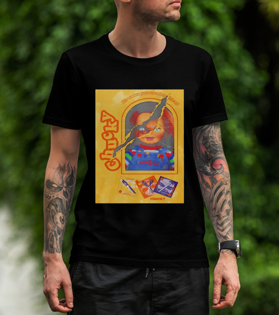 Chucky He Wants You As A Best Friend Good Guys Doll Box T-Shirt