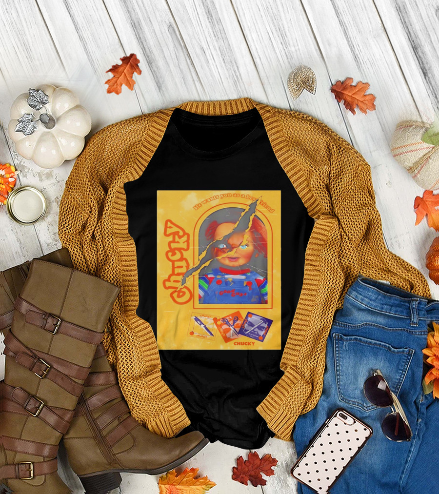 Chucky He Wants You as a Best Friend Good Guys Doll Box T-Shirt