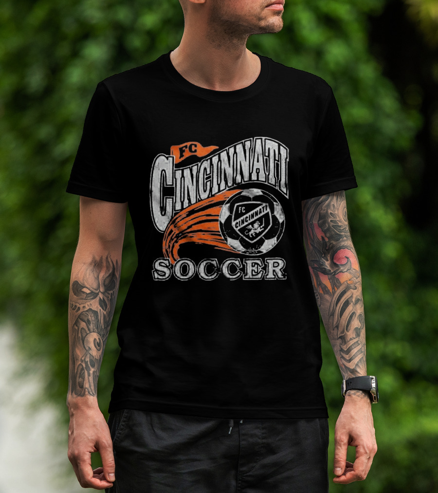 FC Cincinnati Soccer Emblem Ball Highlight T-Shirt