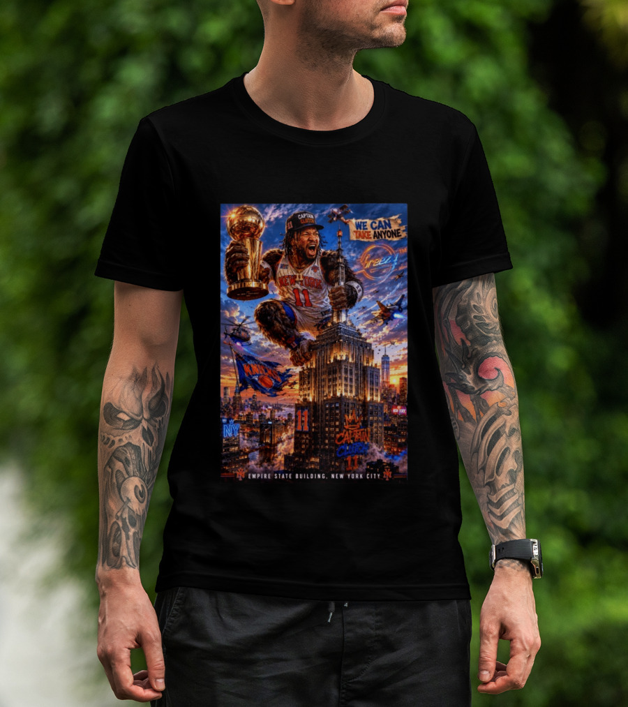New York Knicks Captain Clutch Empire State Building We Can Take Anyone NBA Champion T-Shirt