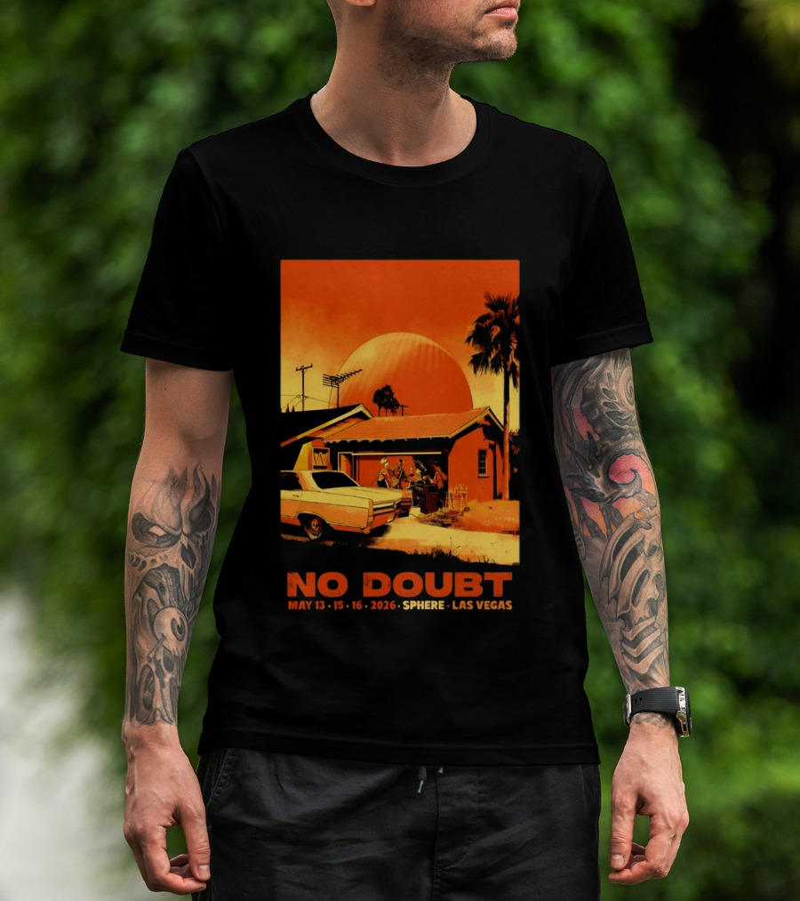 No Doubt May 13 15 16 2026 Sphere Las Vegas Vintage Car Retro Sunset T-Shirt