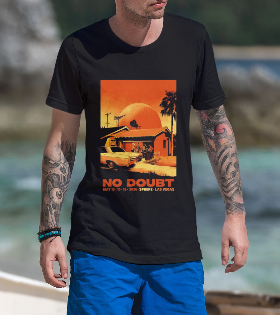 No Doubt May 13 15 16 2026 Sphere Las Vegas Vintage Car Retro Sunset T-Shirt