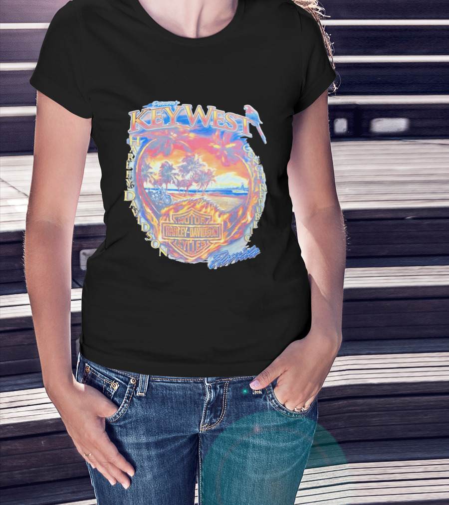 Peterson Key West Harley Davidson Conch Republic Motorcycles Florida T-Shirt