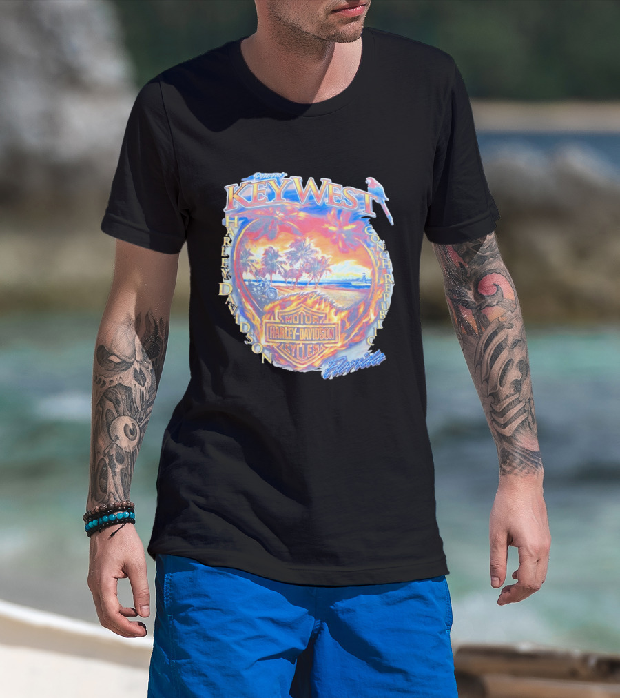 Peterson Key West Harley Davidson Conch Republic Motorcycles Florida T-Shirt
