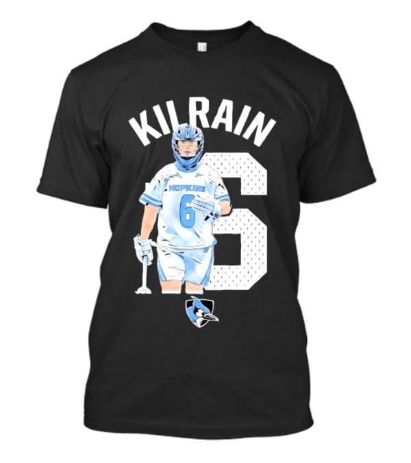 Kilrain 6 Hopkins Lacrosse Player With Blue Jay T-Shirt