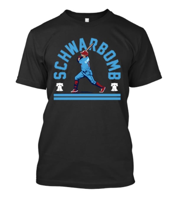 Schwarbomb Philadelphia Baseball Skyline Swing T-Shirt