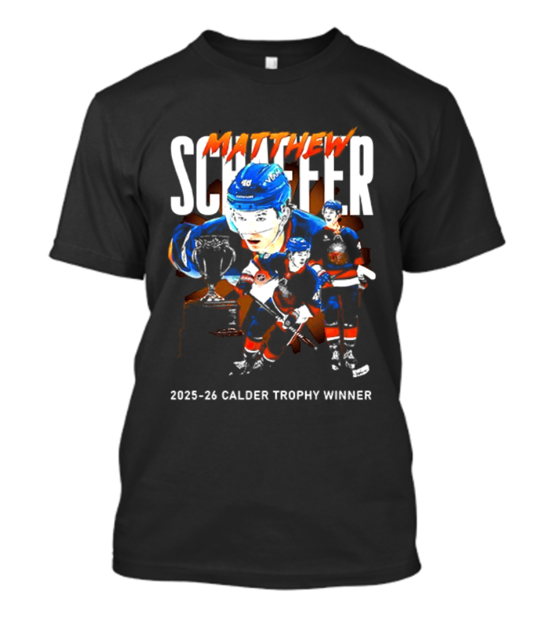 Matthew Schaefer New York Islanders 2025 2026 Calder Trophy Winner T-Shirt