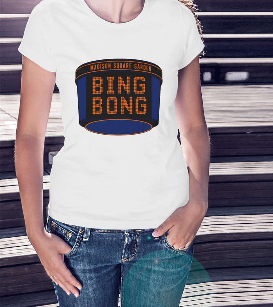 Bing Bong Madison Square Garden New York Knicks Basketball Phrase T-Shirt