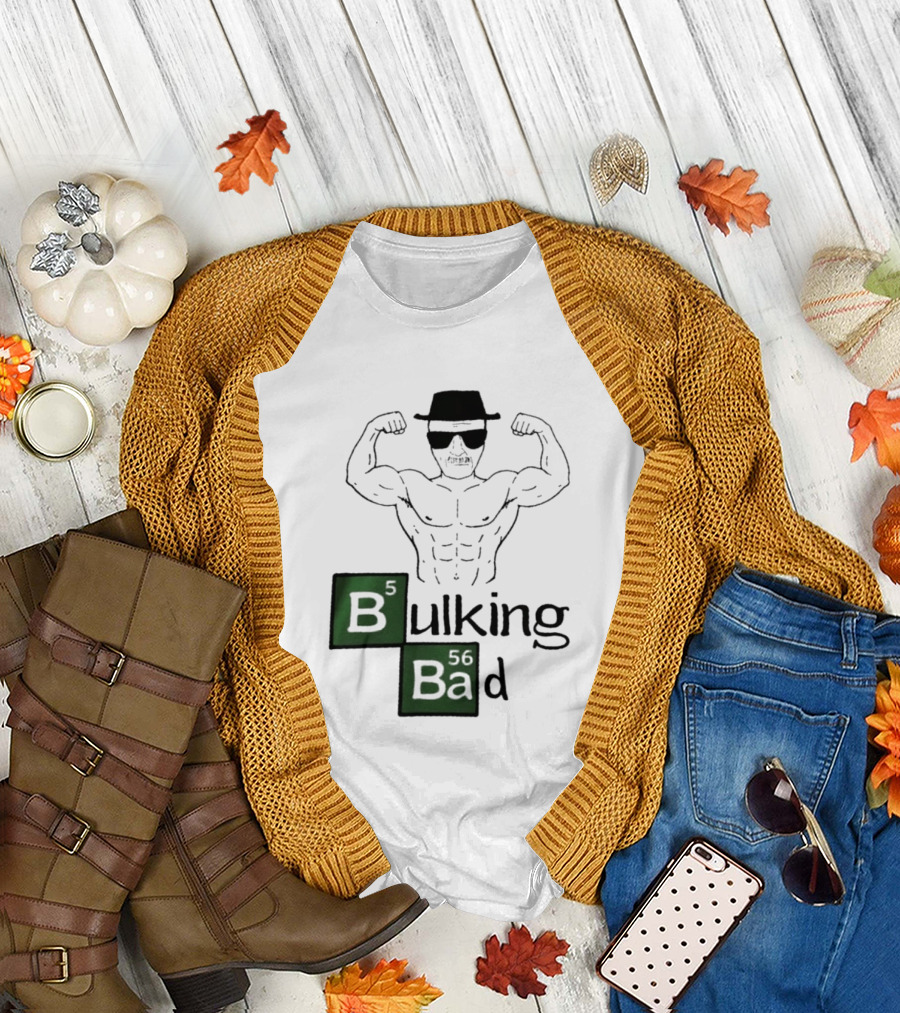 Bulking Bad Walter White Muscular Gym Periodic Table T-Shirt