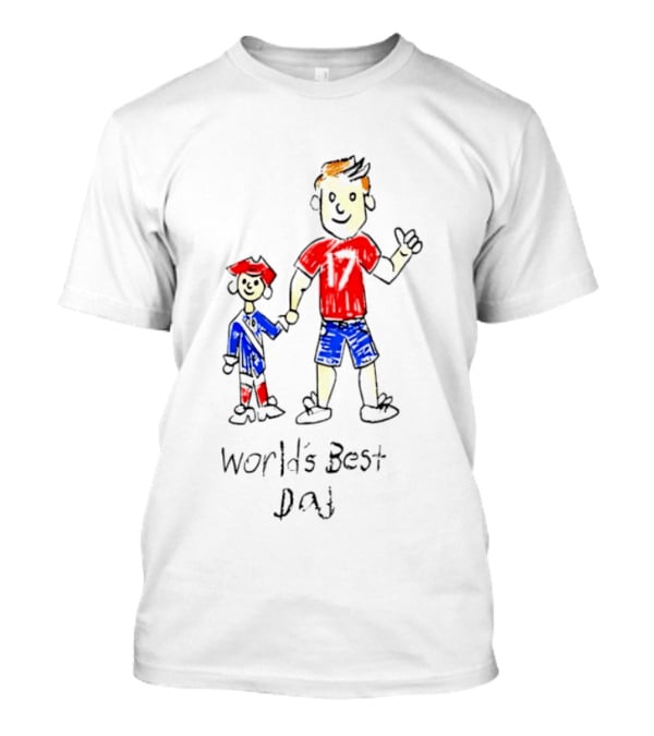 Buffalo Bills World's Best Dad Father's Day Kids Drawing T-Shirt