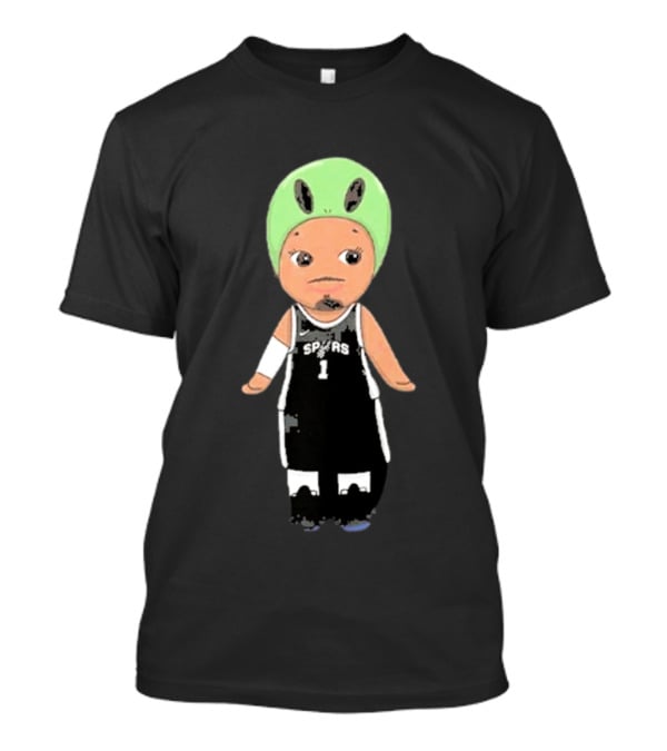 Victor Wembanyama Spurs Alien Chibi Basketball T-Shirt