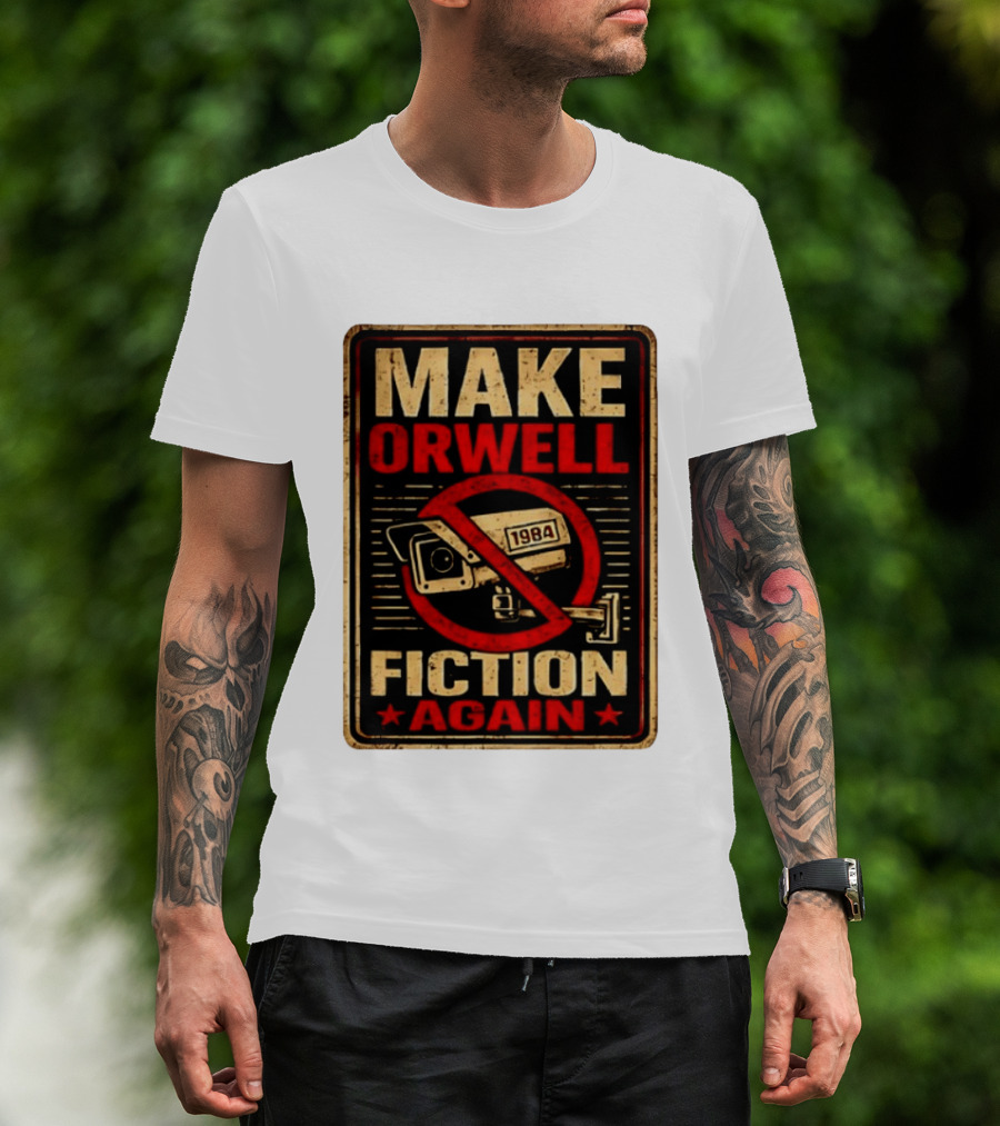 Make Orwell 1984 Fiction Again Camera T-Shirt