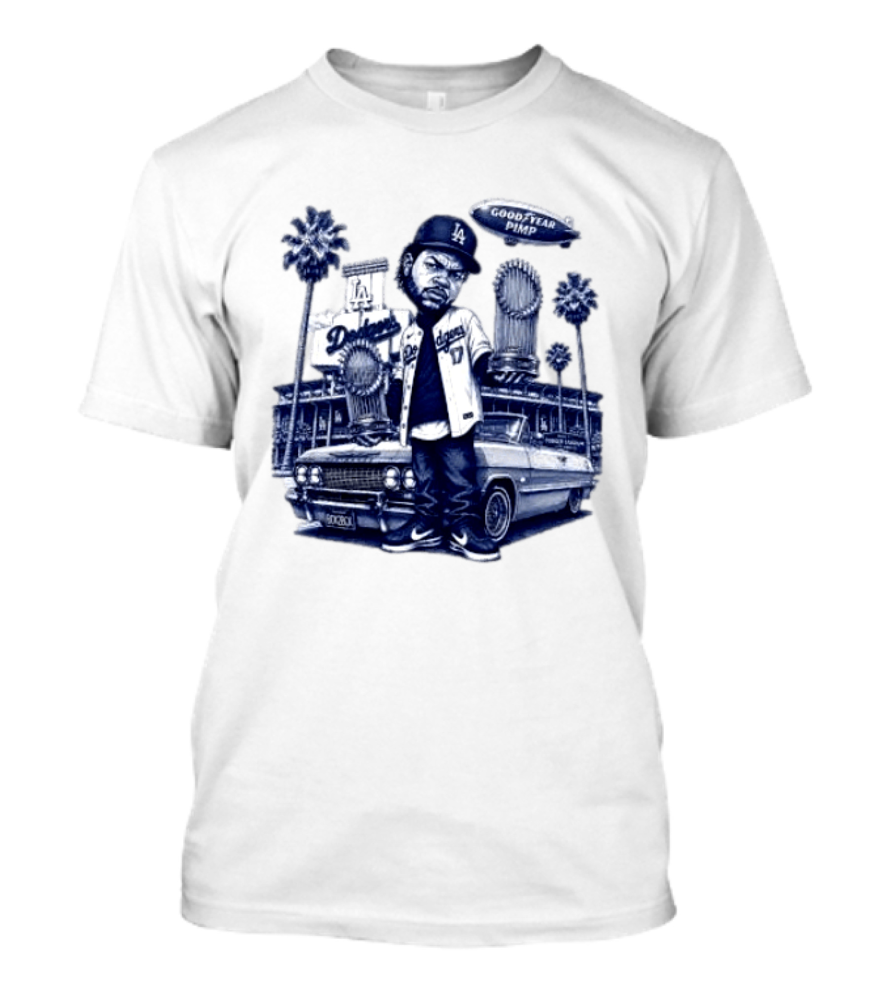 Ice Cube Los Angeles Dodgers Champion Good Year Pimp T-Shirt