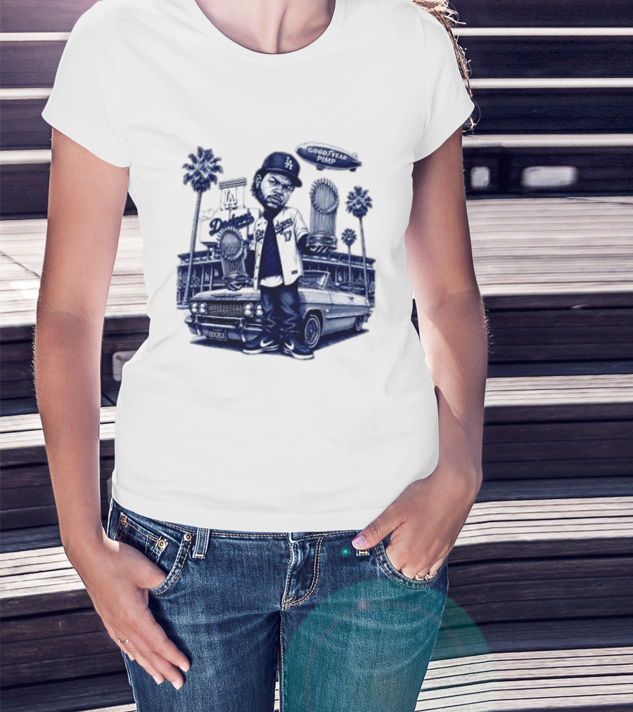 Ice Cube Los Angeles Dodgers Champion Good Year Pimp T-Shirt