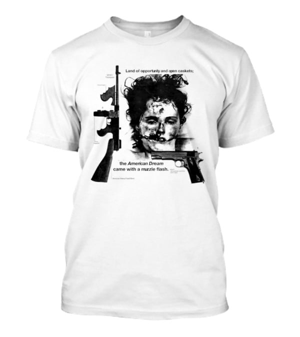 Land Of Opportunity Open Caskets American Dream Muzzle Flash T-Shirt